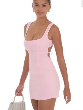 Lucy in the Sky Light Pink Cutout Bodycon Mini Dress